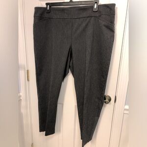 Terra&Sky Petite women’s plus slacks. 2xP (20-22P) Banded waist.Charcoal gray